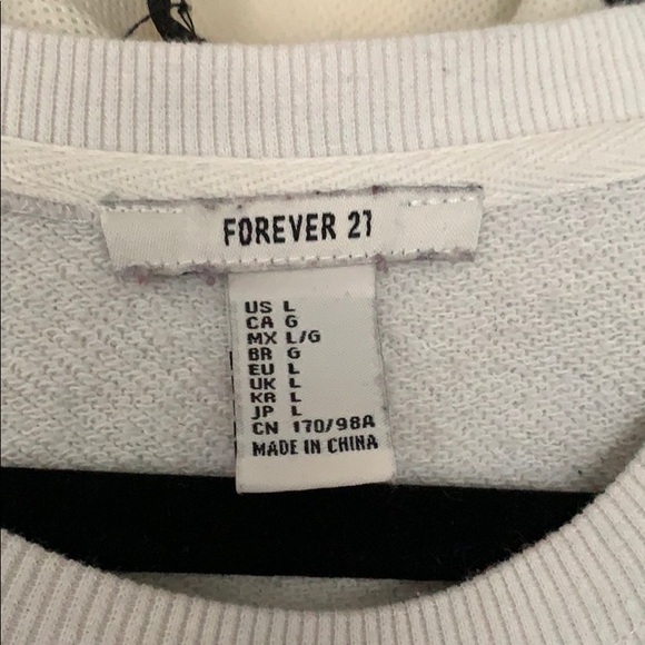 Cropped, striped long sleeve sweater - Picture 2 of 2